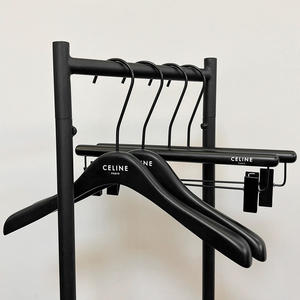 ที่แขวนเสื้อทำจากไม้สีดำสำหรับผู้หญิงและเสื้อผ้าเด็กชั้นวางกางเกงกันลื่นไร้รอยต่อสำหรับร้านเสื้อผ้า - Product Image 1