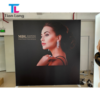 Boîte lumineuse à LED personnalisée de haute qualité, cadre en aluminium réutilisable, cadre sans cadre, publicité pour la promotion des salons professionnels, toile de fond