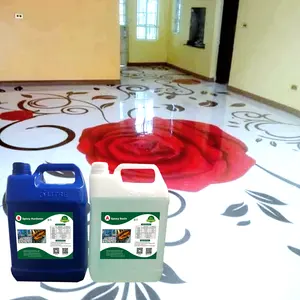 High Gloss Transparent Dust Proof Chemicals Epoxy Resin Paint UV Epoxy Resin and Harnener for 3D Flooring, Epoxy Floor Coating