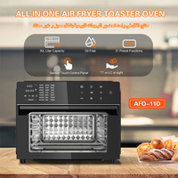 1800W 30L Grand four à friteuse à air sans huile 21-en-1 avec écran LCD 6 accessoires inclus pour un usage domestique