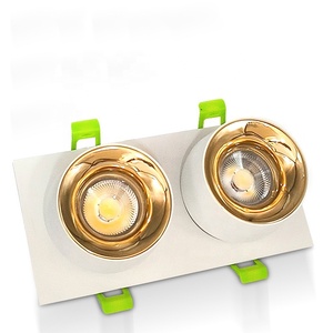 Có thể điều chỉnh nhôm đôi Đầu Lịch Thi Đấu <span class=keywords><strong>2x10W</strong></span> <span class=keywords><strong>LED</strong></span> Đèn COB <span class=keywords><strong>LED</strong></span> lưới tản nhiệt Downlight - Product Image 5