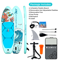 Vente en gros de planches à pagaie gonflables pour enfants de 9,6 pieds, ensemble complet, planche à pagaie junior durable de 290 cm, 5 pouces, usine OEM, auditée CE et BSCI