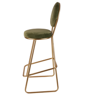 Tabouret de bar pivotant en acier inoxydable européen de luxe, durable, OEM ODM, moderne et rembourré pour la maison, le bar, la salle à manger, l'hôtel