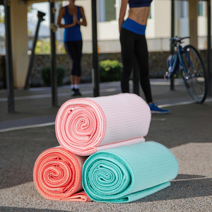 Asciugamano per Yoga caldo in microfibra con Texture Waffle-resta fermo, assorbe il sudore, asciuga rapidamente, Logo personalizzato - Product Image 2