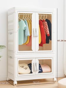 Armario de Almacenamiento <span class=keywords><strong>para</strong></span> <span class=keywords><strong>Ropa</strong></span> de Mascotas, 2 Niveles, Plegable, con Barra <span class=keywords><strong>para</strong></span> Colgar, Ligero, Impermeable, Protección Contra el Polvo, Portátil, <span class=keywords><strong>para</strong></span> <span class=keywords><strong>Perros</strong></span>, Gatos y Otras Mascotas - Product Image 2