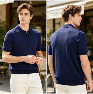 <span class=keywords><strong>Polo</strong></span> de Punto para Hombre, Manga Corta, Puño Acanalado, Clásico, Transpirable, Informal de Negocios, Suéter de Golf - Product Image 3