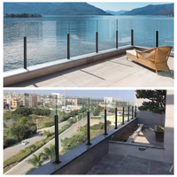 Poteau de garde-corps en verre trempé sans cadre moderne Chuanlan système de balustrade en verre en alliage d'aluminium extérieur pour escalier de balcon d'hôtel