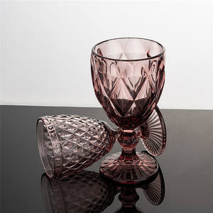 Boisson colorée motif en relief épais couleur unie mode Champagne teinté <span class=keywords><strong>vin</strong></span> gobelet à longue tige <span class=keywords><strong>verre</strong></span> à whisky - Product Image 4