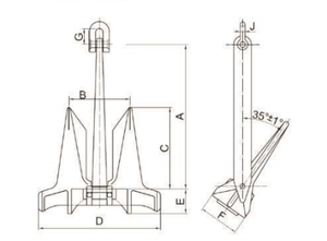 Nueva pintura de betún negro AC-14 HHP Hall Anchor Surface para buques de guerra y cadenas de ancla de Jiangsu China Marine Shipping - Product Image 5