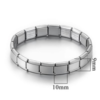 Bracelets fantaisie en acier inoxydable Bracelet de couple DIY Bracelet italien personnalisé plaqué or pour femmes et hommes