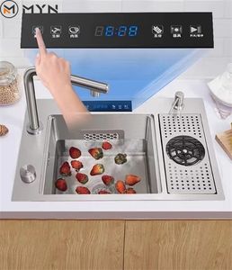 Nuovo Lavello da <span class=keywords><strong>Cucina</strong></span> Multifunzione Smart con Tecnologia di Purificazione Idro, Nano Digitale a Ultrasuoni, Lavaggio Tazze Integrato - Product Image 6