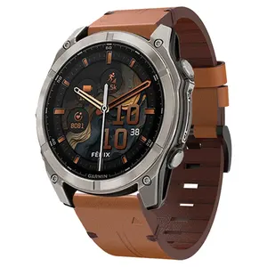 <span class=keywords><strong>Bracelet</strong></span> QuickFit 22mm 26mm pour <span class=keywords><strong>Garmin</strong></span> Fenix 8 E 7 6 5 3HR 47mm <span class=keywords><strong>Bracelet</strong></span> en <span class=keywords><strong>cuir</strong></span> véritable pour Fenix 8X 7X 6X 5X 51mm Epix Pro <span class=keywords><strong>Bracelet</strong></span> - Product Image 1