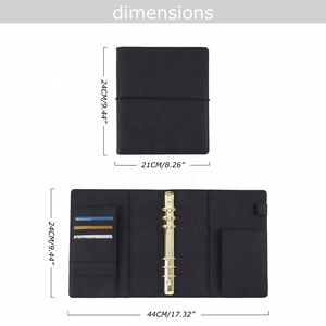 Yihe Petit carnet A5 en cuir Saffiano 7 couleurs, à anneaux, avec inserts pour <span class=keywords><strong>agenda</strong></span>, séparateurs et pochettes <span class=keywords><strong>de</strong></span> classement - Product Image 4
