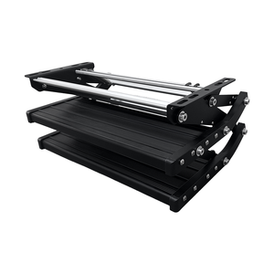 درجات جانبية من سبائك الألومنيوم عالية القوة بطبقتين للمركبات الترفيهية والكرفانات، درجة قابلة للطي يدويًا باللون الأسود HQRV - Product Image 3