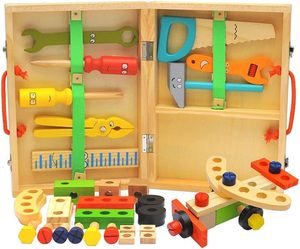 Set di 36 Utensili in Legno <span class=keywords><strong>per</strong></span> Bambini, Giocattoli Educativi Montessori Portatili STEM <span class=keywords><strong>per</strong></span> Costruzioni, <span class=keywords><strong>per</strong></span> Bambini e Bambine di 5-7 Anni - Product Image 4