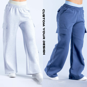 <span class=keywords><strong>Pantaloni</strong></span> Sportivi Casual a Gamba Larga Stile Vintage Americano, <span class=keywords><strong>Pantaloni</strong></span> <span class=keywords><strong>Cargo</strong></span> <span class=keywords><strong>Blu</strong></span> di Tendenza per Donne - Product Image 5