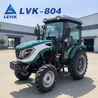 Tracteur agricole 4x4 de 80 CV pour le marché chinois, avec attelage 3 points pour le labour des champs et la culture du riz