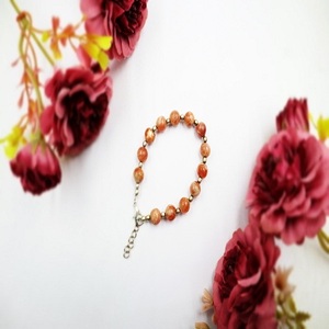 Pulsera de Piedra Solar Natural de Calidad AAA+ con Cuentas de Gemas Naranjas, Ideal para Aniversarios, Precio al por Mayor - Product Image 4