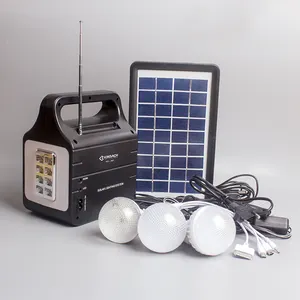 Générateur solaire Portable puissant, avec panneau solaire Radio et lampes torches pour domicile, alimentation de secours