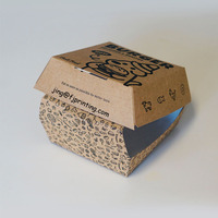 Caja de Papel para Hamburguesas con Logotipo Personalizado, Impresión en Cartón de Grado Alimenticio, Material Único, Empaque de Marca