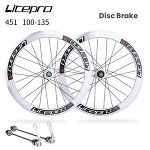 LP Litepro Vélo pliant 20 pouces 406 451 cadre haut Jeu de roues 100/135 Frein à disque V Frein en alliage d'aluminium 4 roulements <span class=keywords><strong>Double</strong></span> paroi - Product Image 6