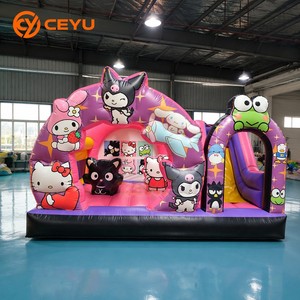 Ceyu Commercial Populaire Château Gonflable Thème Lapin <span class=keywords><strong>Diable</strong></span> Gothique Violet, Modè<span class=keywords><strong>le</strong></span> Lapin Anime, pour Fêtes d'Enfants, Location et Vente en Gros Personnalisée - Product Image 1