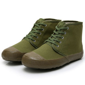 รองเท้าผ้าใบหุ้มข้อสูงสำหรับผู้ชาย พื้นยางกันลื่น รองเท้าทำงานแบบ unisex ส้นเตี้ย รองเท้าสำหรับงานฟาร์มและก่อสร้าง ระบายอากาศได้ดี ทนทานต่อการสึกหรอ - Product Image 1