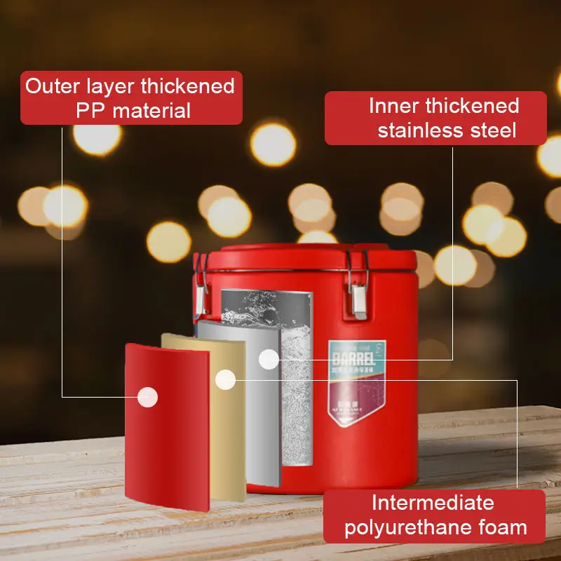 Hot-sale Portable Outdoor Insulation Food Warmer Bucket Thermos Barrel