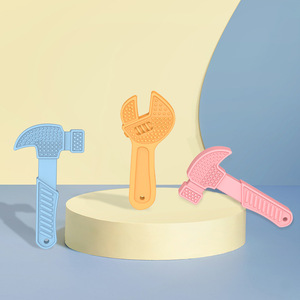 Bán buôn BPA free mềm mọc răng Đồ chơi bé Silicone Cờ lê Búa công cụ <span class=keywords><strong>Teether</strong></span> - Product Image 1