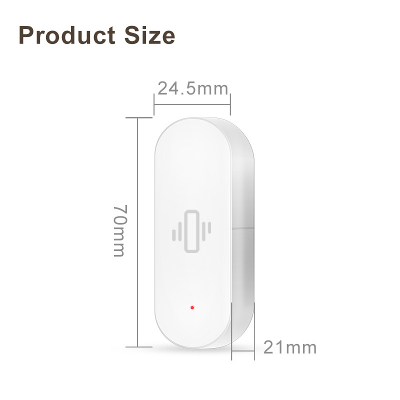 Larkkey Tuya Smart Life WiFi Vibration Sensor for Home Garage & Hotel Doors/Windows with App Control · image 6