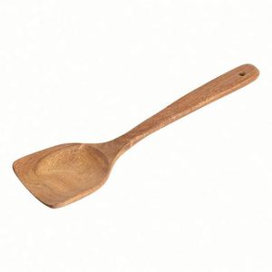Raybin Kitchen - Juego de 5/6/10 Utensilios de Cocina, Cubertería de Madera, Cucharas de Madera para Servir Cena, Postre y Sopa, con Soporte - Product Image 4