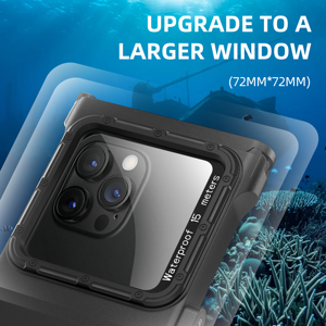Étui de téléphone portable étanche pour plongée, SHELLBOX, version améliorée, universel, grand écran, télécommande, Bluetooth, charge, 15 mètres de profondeur - Product Image 4