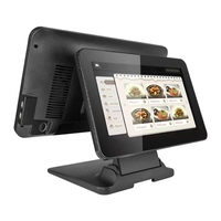 Terminal Punto de Venta Portátil de Aleación de Aluminio con Pantalla Dual de 15.6 Pulgadas, Sistema de Punto de Venta con Impresora, Software Windows 7/10