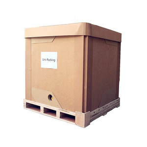 Hot sales 1000 liters Paper IBC with Pallet for Solid Remote Storage Transporting