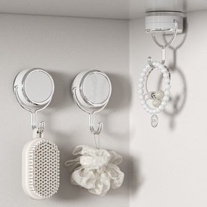 Yimijia Suction Cup Hooks 3 Pack Polished Stainless Steel Removable Wall Mount For Bathroom Kitchen Door Hook - Product Image 1
