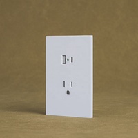 Enchufe de Pared Eléctrico Tipo 2, Enchufe Universal de 3 Polos con USB A y USB C, Estándar Sudamericano