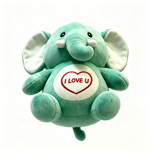 Peluche d'éléphant personnalisée, peluche d'éléphant verte, peluche d'éléphant mignonne, peluche d'éléphant assis, coussin d'éléphant doux - Product Image 4