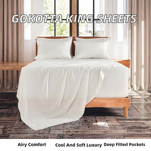 <strong>King</strong> Size 6-Piece <strong>Sheet</strong> Set 24" <strong>Extra</strong> <strong>Deep</strong> Pocket <strong>Fitted</strong> <strong>Sheets</strong> Elastic Corner Straps <strong>Super</strong> Soft Cooling Luxury 100% - Product Image 3