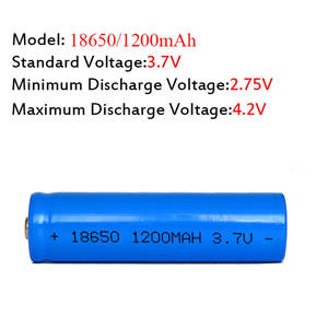 リチウムリチウムイオン電池セル3.7v <span class=keywords><strong>1200mAh</strong></span> 18650バッテリー - Product Image 4