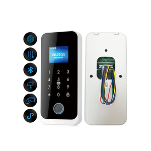 แป้นพิมพ์สัมผัสกันน้ำ RFID/MF การ์ดความถี่คู่ ปลดล็อคด้วยแอพ BLE ตัวควบคุมการเข้าถึงลายนิ้วมือแบบสแตนด์อโลน 1000 ผู้ใช้ คลาวด์ - Product Image 1