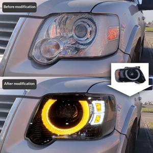 TYPY for ford Explorer 2006-2010 <b>Headlight</b> Assembly Modification Defender Style 12V <b>LED</b> Lens Daytime Running Lights Turn Signals - Product Image 2