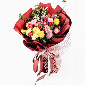 Không Tráng Poly Lưới Lưới Cuộn Cho Hoa Gói Bó Hoa Đóng Gói Cứng Tay Cảm Giác Hoa Bao Bì Giấy Với Cán Sợi Lưới - Product Image 1