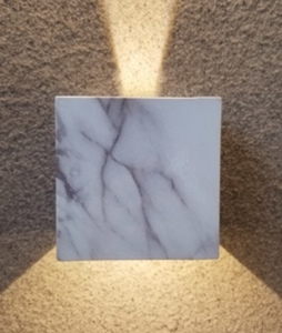 SKD applique murale étanche extérieure anti-poussière cube applique murale éclairage carré 6w marbre noir blanc extérieur/intérieur haut-bas lumière - Product Image 5