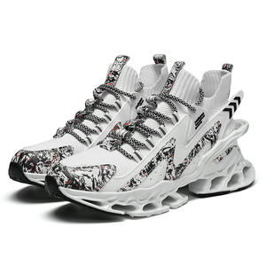 Cool Design Shock Absorbing Blade Sole Sneakers <b>Lightweight</b> Breathable Mesh Soft Student <b>Trainers</b> Fashion <b>Men</b> Casual Shoes - Product Image 1