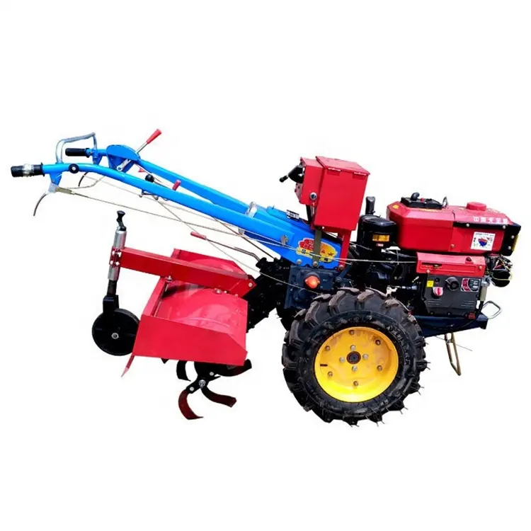 Agriculture machinery equipment 8hp diesel farm walking tractors with rotary tillage machine