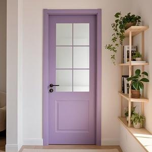 Puerta <span class=keywords><strong>de</strong></span> <span class=keywords><strong>Madera</strong></span> <span class=keywords><strong>de</strong></span> Estilo Francés Delicado, Verde, Indeformable, Insonorizada, con Acabado Glaseado, Protección Contra el Polvo, Gran Venta - Product Image 3