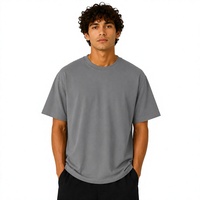 T-shirt décontracté à manches courtes coupe classique doux 180Gr coton italien construit pour le confort quotidien et la respirabilité ODM chemise grise