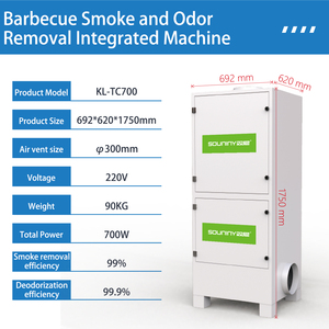 Éliminateur d'odeurs de fumée, purificateur d'odeurs de fumée intégré pour barbecue, SOUNINY OEM, machine anti-poussière pour barbecue - Product Image 1