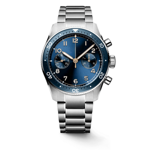Men's Chronograph Automatic Mechanical Wristwatch Tachymeter Bezel Stainless Steel Bracelet Sporty Dress Watch for Longinesing - Product Image 1