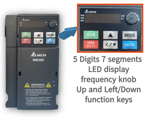 Variateur de fréquence Delta VFD17AMS43ANSAA MS300 7,5 kW, convertisseur de fréquence à vitesse variable, vente chaude - Product Image 4